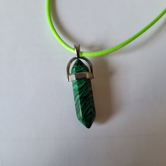 Pendant and Hexagon Natural Stone Pendant - Picture 3 of 3